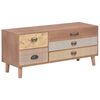 vidaXL TV Cabinet with 5 Drawers 90x30x40 cm Solid Pinewood