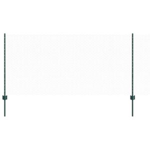vidaXL Welded Wire Fence 25 x 1 m (W x H) PVC-Coated Steel Green Mesh