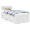 vidaXL Daybed with Drawer White and Black 90 x 200 cm Engineered Wood