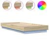 vidaXL Bed Frame without Mattress with LED Lights Sonoma Oak 90x200 cm