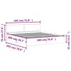 vidaXL Bed Frame with LED without Mattress Concrete Grey 180x200 cm Super King