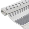 vidaXL Rug Grey and White 80x300 cm Cotton