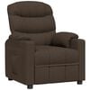 vidaXL Recliner Chair Dark Brown Fabric