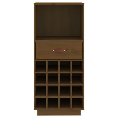 vidaXL Wine Cabinet Honey Brown 45x34x100 cm Solid Wood Pine