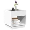 vidaXL Coffee Table with Infinity LED White 40x40x50 cm