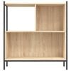 vidaXL Bookcase Sonoma Oak 72x28x77.5 cm Engineered Wood