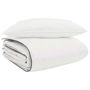 vidaXL Winter Duvet with Pillow 2 pcs White Down Feather