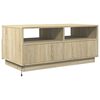 vidaXL Coffee Table with LED Lights Sonoma Oak 90x49x40 cm