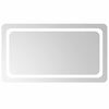vidaXL LED Bathroom Mirror Transparent 90 x 50 cm Tempered Glass
