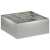 vidaXL Garden Planter Silver 100 x 100 x 30 cm Stainless Steel