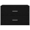 vidaXL Cabinet with 2 Drawers Black Oak 60x31x40 cm Engineered Wood