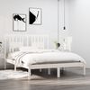 vidaXL Bed Frame without Mattress White Solid Wood 120x200 cm (810013+818661)