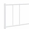 vidaXL Metal Bed Frame without Mattress with Footboard White 183x213cm