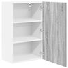 vidaXL Hanging Cabinet with Door Grey Sonoma and White 50 x 31 x 80 cm