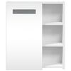 vidaXL Bathroom Mirror Cabinet with LED Light White 45x13x52 cm