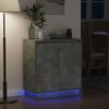 vidaXL LED Sideboard Concrete Grey 71 x 34.5 x 75 cm Engineered Wood