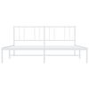 vidaXL Metal Bed Frame without Mattress with Headboard White 200x200cm