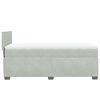 vidaXL Box Spring Bed with Mattress Light Grey 100x200 cm Velvet