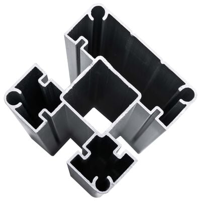 vidaXL WPC Fence Set 7 Square + 1 Slanted 1311x186 cm Grey
