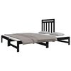 vidaXL Pull-out Day Bed without Mattress Black 2x(90x190) cm