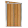 vidaXL Wall-mounted Garden Shed Brown 118x194x178 cm Galvanised Steel
