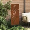 vidaXL Garden Privacy Screen Floral Rusty 50 x 140 cm Weathering steel