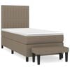 vidaXL Box Spring Bed with Mattress Taupe 90x190 cm Fabric