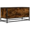 vidaXL TV Cabinet Smoked Oak 80x34.5x40 cm Engineered Wood and Metal