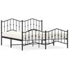 vidaXL Metal Bed Frame without Mattress with Footboard&nbsp;Black 183x213cm