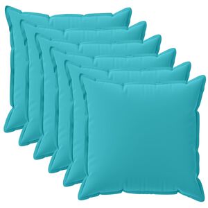 vidaXL Cushion Cover 6 pcs HOUTEN Turquoise 30 x 30 cm Polyester