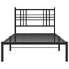 vidaXL Metal Bed Frame without Mattress with Headboard Black 90x190cm