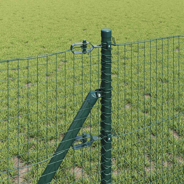 vidaXL Fence Post Green 50 x 0.5 m (25 x 25 mm mesh) Steel and PVC