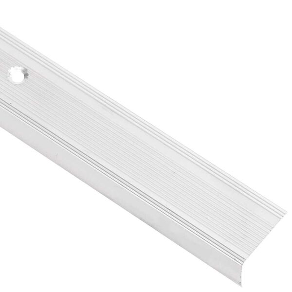 vidaXL Stair Nosings in L-shape 15 pcs Aluminium 90 cm Silver