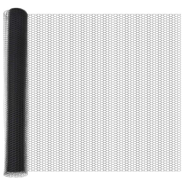 vidaXL Hexagon Fence Grey 1.2 x 10 m Steel