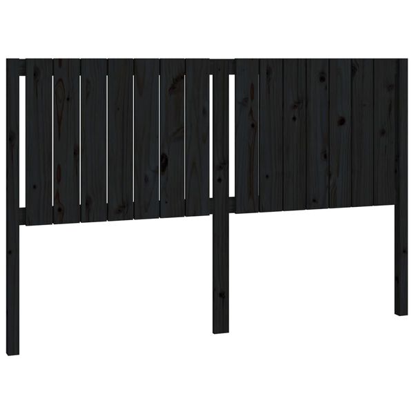 vidaXL Bed Headboard Black 165.5x4x100 cm Solid Wood Pine
