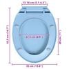 vidaXL Soft-Close Toilet Seat Quick Release Blue Oval