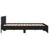 vidaXL Bed Frame with LED without Mattress Black 180x200 cm Super King