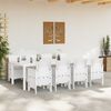 vidaXL Garden Dining Set 9 pcs White Polypropylene