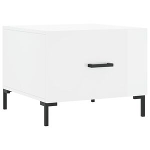 vidaXL Coffee Table High Gloss White 50x50x40 cm Engineered Wood