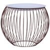 vidaXL Coffee Table | Gold, White | Metal, MDF | &Oslash; 51 cm | Detachable