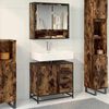 vidaXL Bathroom Sink Cabinet Smoked Oak 65x33x60 cm Engineered Wood