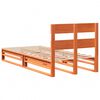 vidaXL Bed Frame without Mattress Wax Brown 100x200 cm Solid Wood Pine
