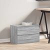 vidaXL Cabinet with 2 Drawers Grey Sonoma 60x31x40 cm Engineered Wood