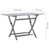 vidaXL 5 Piece Garden Dining Set Solid Acacia Wood Grey