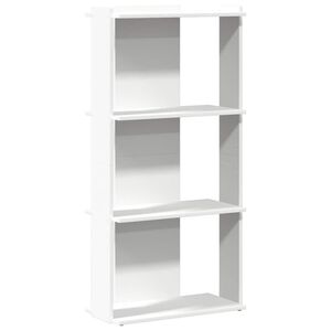 vidaXL Bookcase 3-Tier White 60x30x120 cm Engineered Wood