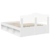 vidaXL Bed Frame with Headboard White 160 x 200 cm Solid Pine Wood