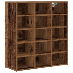 vidaXL Shoe Cabinet 77.5 x 30 x 83.5 cm Engineered Wood Old Wood