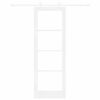 vidaXL Sliding Door White 73.5 x 211 cm Solid Pine Wood and Glass
