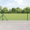 vidaXL Fence Post Green 25 x 0.6 m (40 x 40 mm mesh) Steel and PVC