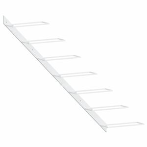 vidaXL Wall-mounted Wine Rack for 7 Bottles White Metal